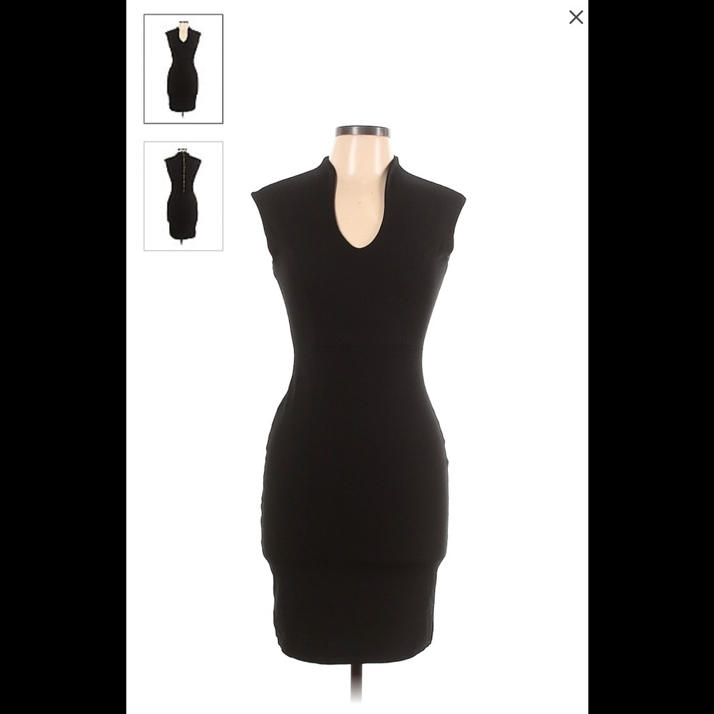 RollaCoaster Black Bodycon Dress Size Medium - Picture 2 of 2